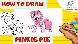 How to Draw Pinkie Pie in 6 minutes | Easy Drawing for Kids