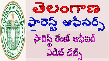 TSPSC  Forest Range Officers EDIT DATES||TSPSC FRO EDIT OPTIONS||SATHISH EDUTECH