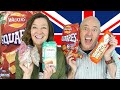 British Taste Test ORANGE Wagon Wheels and Walkers Squares