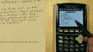 T Confidence Interval with Raw Data
