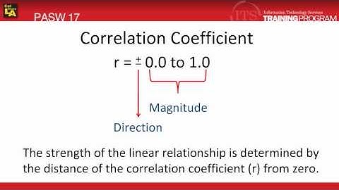 2.2 Correlation: PASW (SPSS) Statistics v.17 video