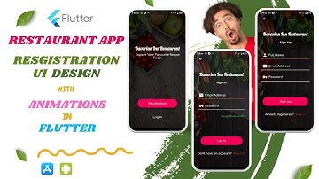 Restaurant App Login & Signup Screens in Flutter || Registration Screens With Beautiful Animation ||