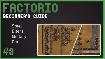 Factorio Beginners Guide 3 – Steel, Military science packs & dealing with biters