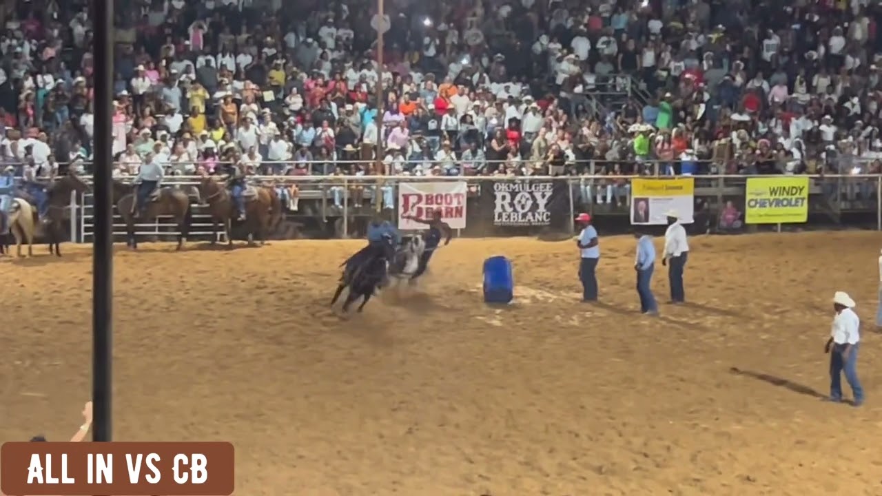 Okmulgee Rodeo 2024 All In Cowboys vs Country Boyz 4th Race