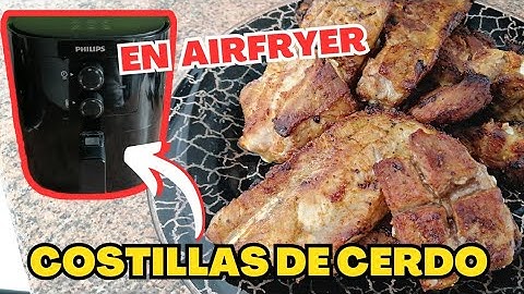 Como hacer COSTILLAS DE CERDO EN FREIDORA DE AIRE (AIRFRYER) @carolrecetasfaciles