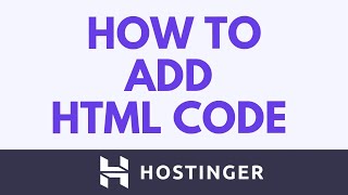 How To Add HTML Code In Hostinger Website Builder | Embed Code Tutorial