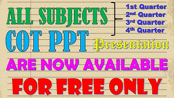 FREE MELC-BASED COT POWERPOINTS BEST FOR DEMO TEACHING NEW GUIDELINES PPT LESSONS