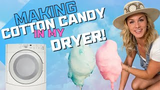 How To Make COTTON CANDY in the DRYER?!