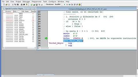 Salto tipo if en PIC