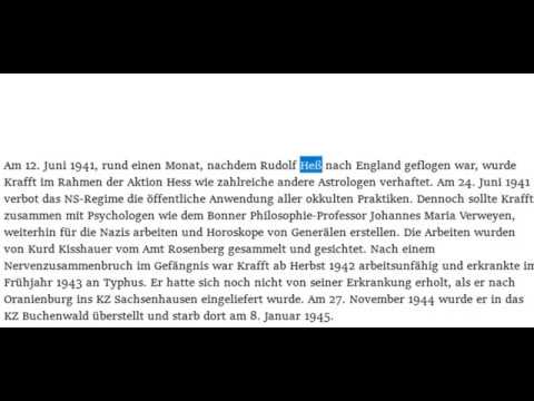 Video: Karl Ernst Kraft - Kolmannen Valtakunnan Astrologi - Vaihtoehtoinen Näkymä