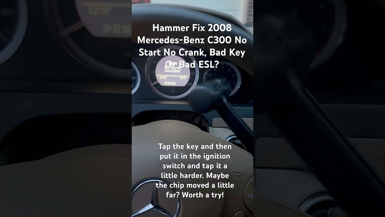 Fix 2008 Mercedes Benz No Crank No Start. Bad Key? or Bad ESL? 