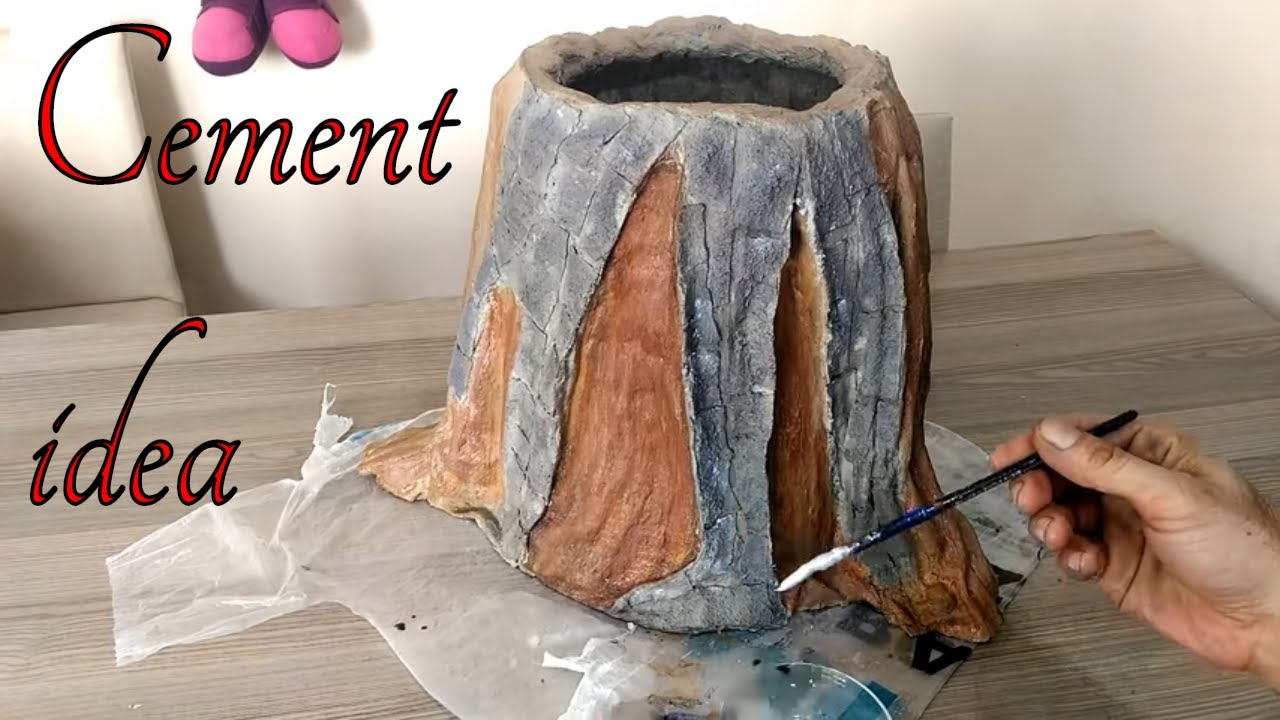 Цемент, изготовление деревянных горшков. Подробные виды