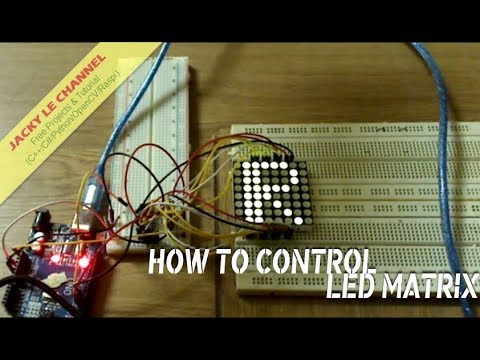 Arduino Control LED Matrix 8x8 by MAX 7129 - YouTube