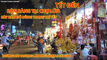 RỘN RÀNG CHỢ LỚN BÀY BÁN ĐỒ TRANG TRÍ TẾT 2023 ĐƯỜNG HẢI THƯỢNG LÃN ÔNG QUẬN 5 SÀI GÒN