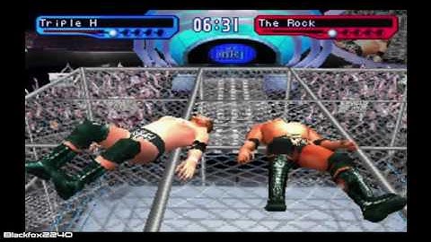 WWF Smackdown! 2: Know Your Role - Triple H vs The Rock - Hell in a Cell Match