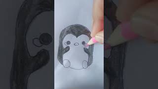 colouring penguin #shorts