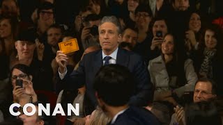 Jon Stewart \& Stephen Colbert Crash Conan NYC | CONAN on TBS