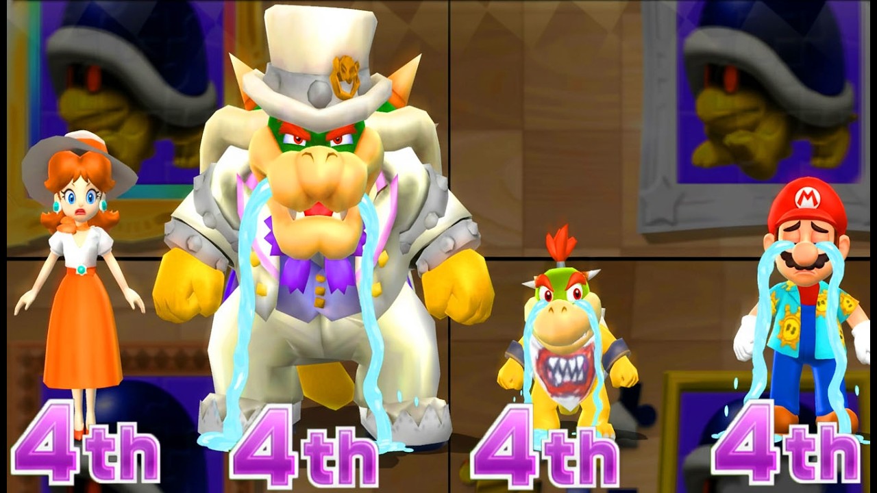 Mario Party 9 Minigames High Rollers - Daisy vs Bowser vs Bowsr jr. vs Mario MasterDifficulty