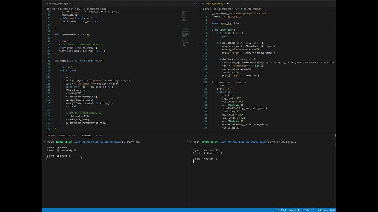 IPC shared memory between Cpp and Python script - YouTube