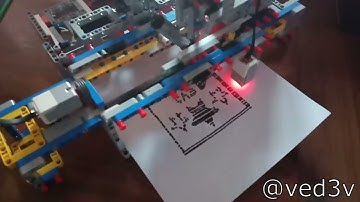 Lego Technic Printer that can print any image (part 2)