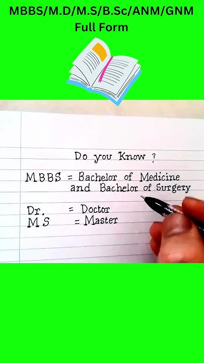 MBBS Dr M S MD BDS ANM GNM Full Form Shorts YouTube mbbs-dr-m-s-md-bds-anm-gnm-full-form-shorts-youtube