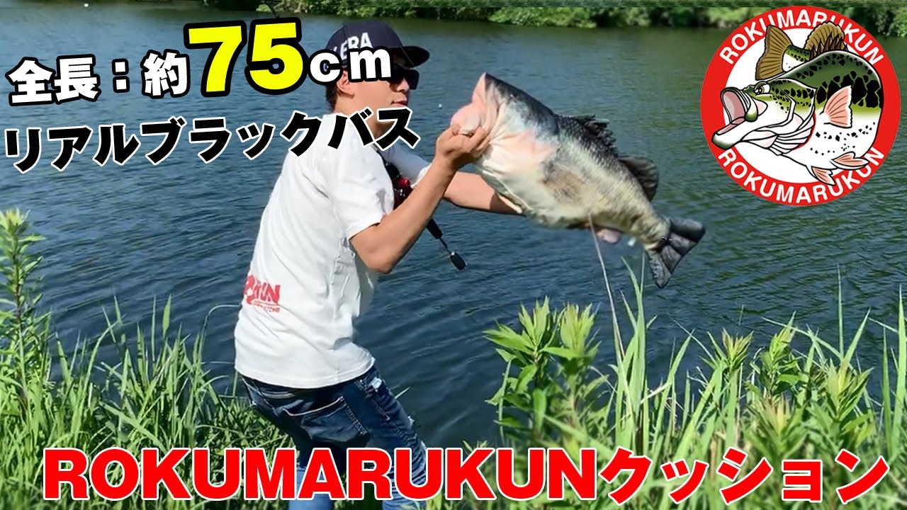 818円 セール品 ROKUMARUKUN 60KUN 75cm ブラックバス クッション バス釣り バス 釣り 魚 釣りグッズ