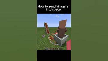 How to send villagers into space #shorts #minecraft