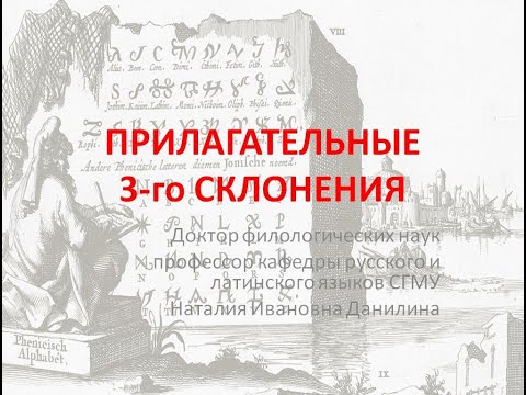 Лекция 3. Часть 3. Прилагательные 3-го склонения.