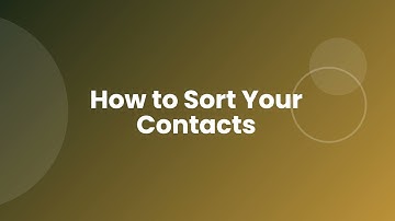 Sort Contacts Efficiently in Keabuilder CRM