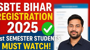🔴 How to Register on SBTE Bihar Portal | Polytechnic 1st Semester Students Registration 2025 