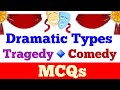 MCQs - Tragedy and Comedy - 50 Important MCQs - imp #MCQs on #tragedy and #comedy