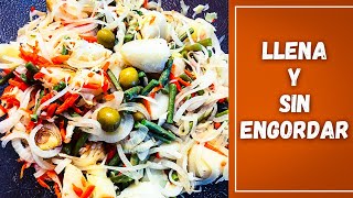 Ensalada de vegetales para llenarte sin engordar 😊