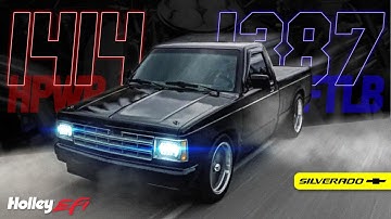 Nitrous Powered Big Block Chevy S10 shoots crazy fire on the hub dyno
