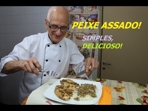 PEIXE ASSADO (FILÉ DE PEIXE ASSADO SIMPLES E DELICIOSO!)