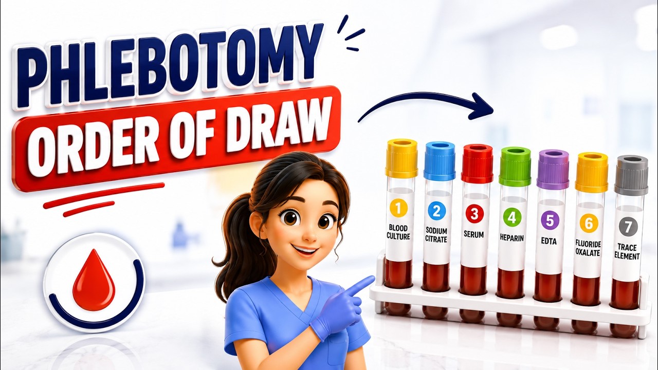 Phlebotomy Order of Draw Explained 🩸 | Blood Collection Tube Sequence (3D Animation)