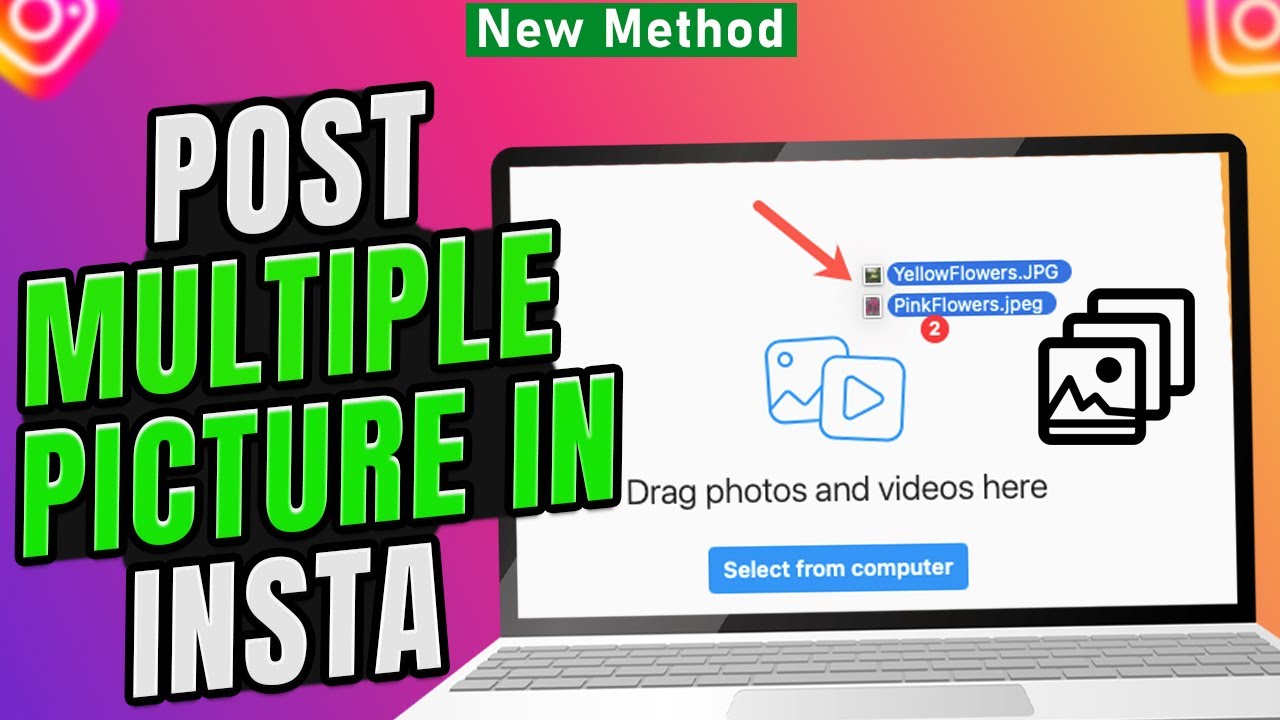 Insta Posts. Multiple How to Post Multiple Picture in Instagram PC/Laptop - YouTube
