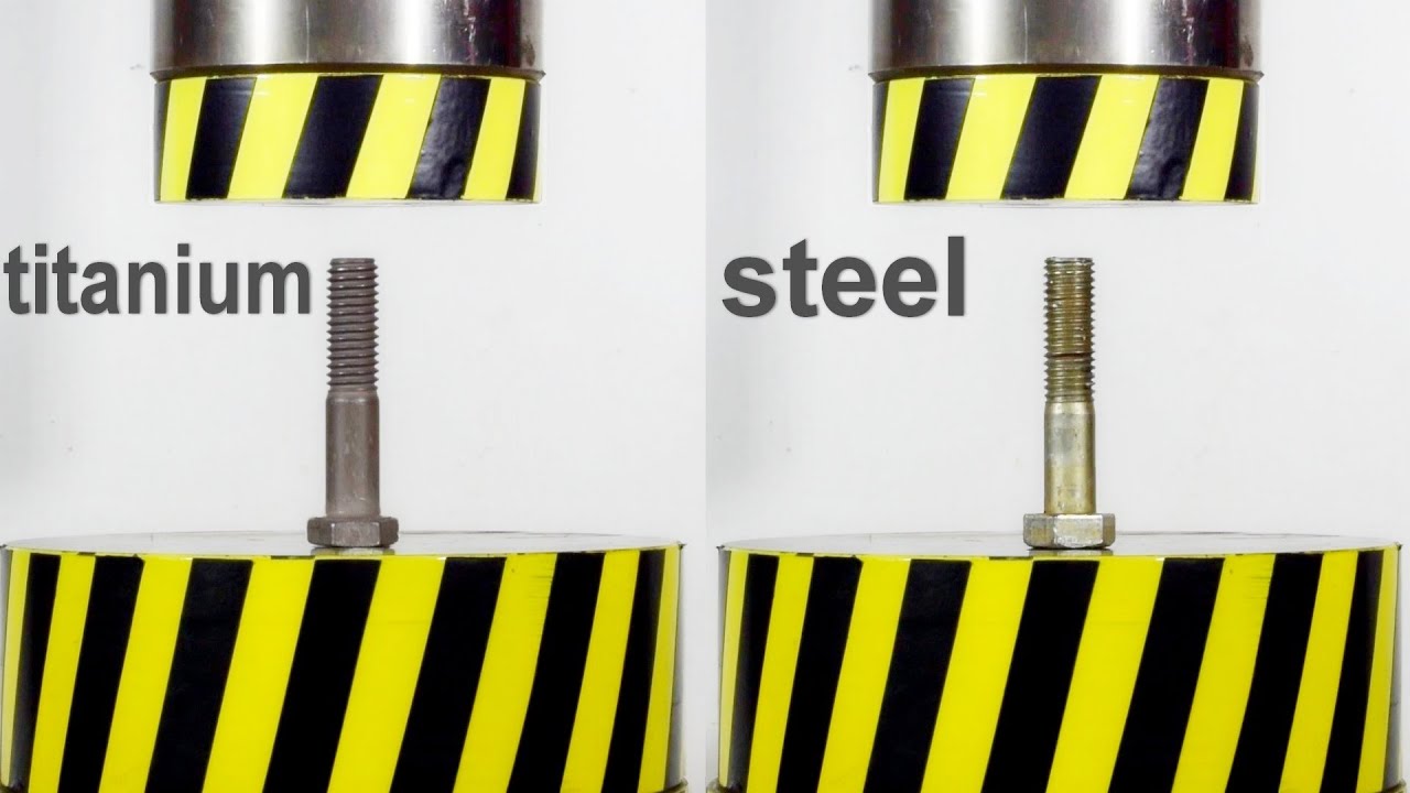 Download HYDRAULIC PRESS VS TITANIUM AND STEEL BOLT, WHICH IS STRONGER