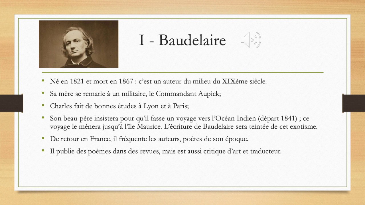 A propos des Fleurs du mal  YouTube