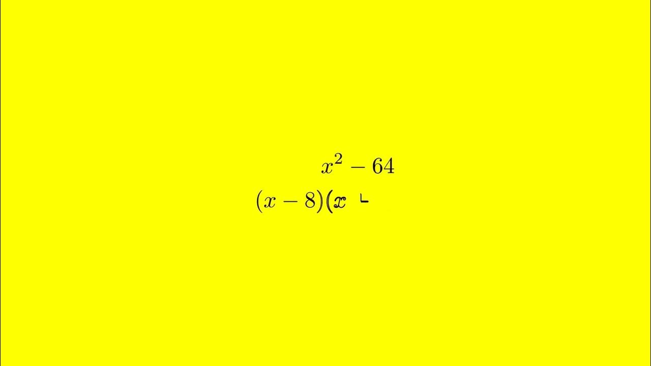 How To Solve X Squared Minus 64 Step by Step Tutorial For Factoring how-to-solve-x-squared-minus-64-step-by-step-tutorial-for-factoring
