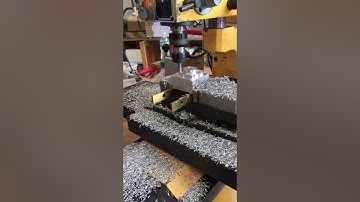 Dyna DM2400 CNC with Centroid Acorn conversion, testing part for size and squareness