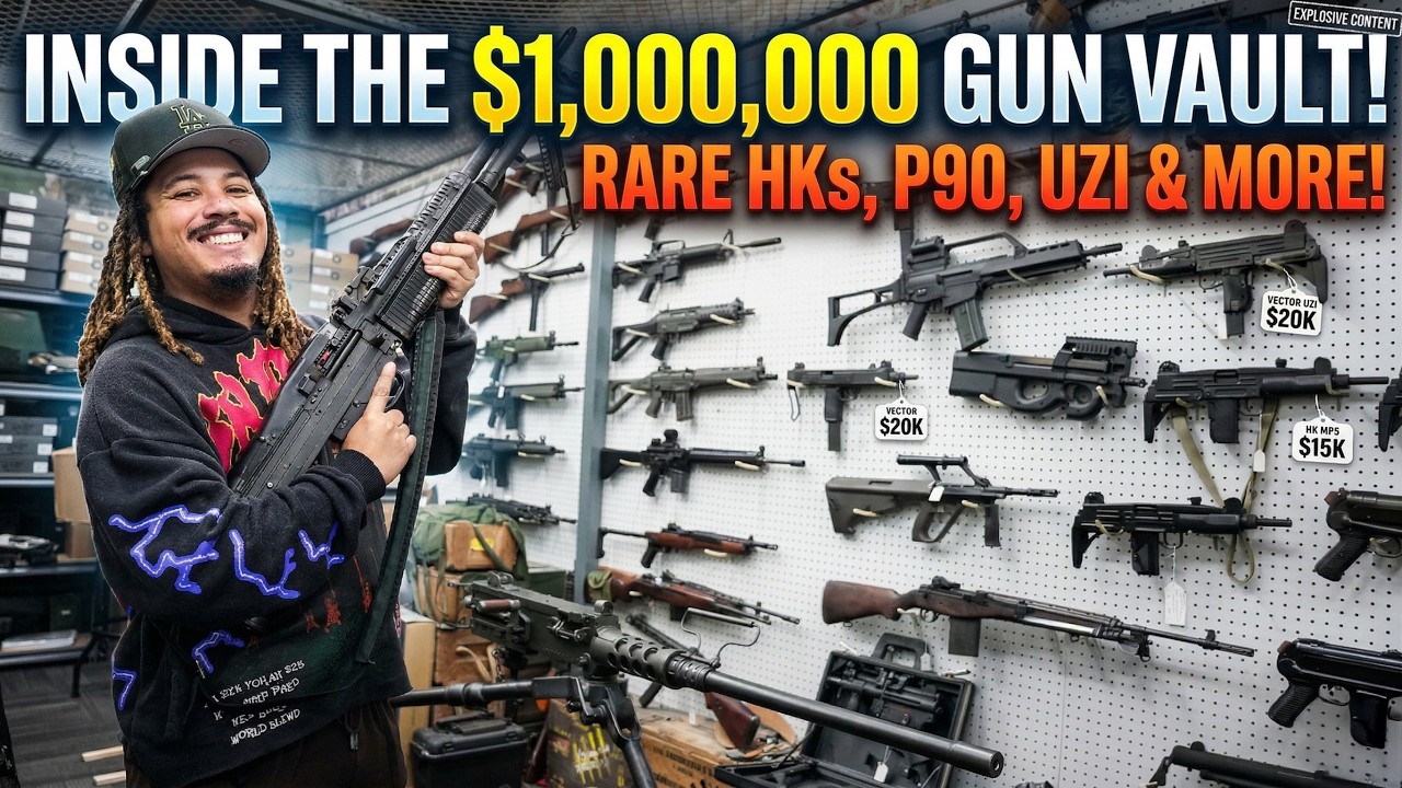 INSIDE THE $1,000,000 GUN ROOM! (Transferable Full Autos & Rare HKs)