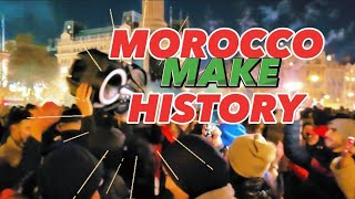 🇬🇧 Morocco Football Fans Go Crazy | London | World Cup 2022 Qatar