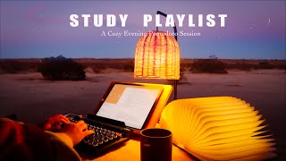 ☕ 2HOUR STUDY MUSIC PLAYLIST/ relaxing Lofi / Cozy Evening DEEP FOCUS POMODORO TIMER/ Study With Me
