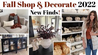 New Fall Decorate With Me 2022 \& Fall High End Dupes \/ Fall Shelf Styling + Sourdough!