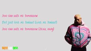 Chris Brown - Hate Me Tomorrow [LYRIC VIDEO]