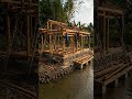 From Empty Land To a Riverside Home #tinyhouse #drone #bamboo #fishing