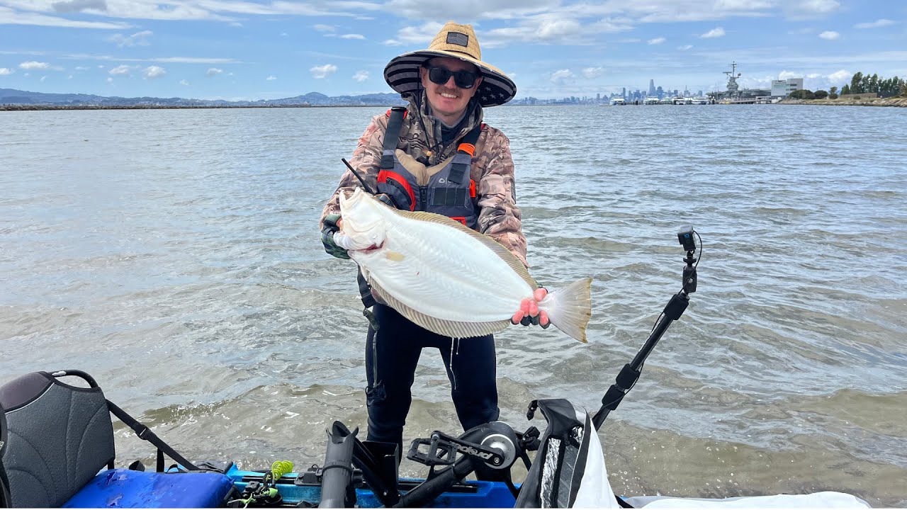Was slow but GOT ONE! SF Bay Area California Halibut Fishing from a