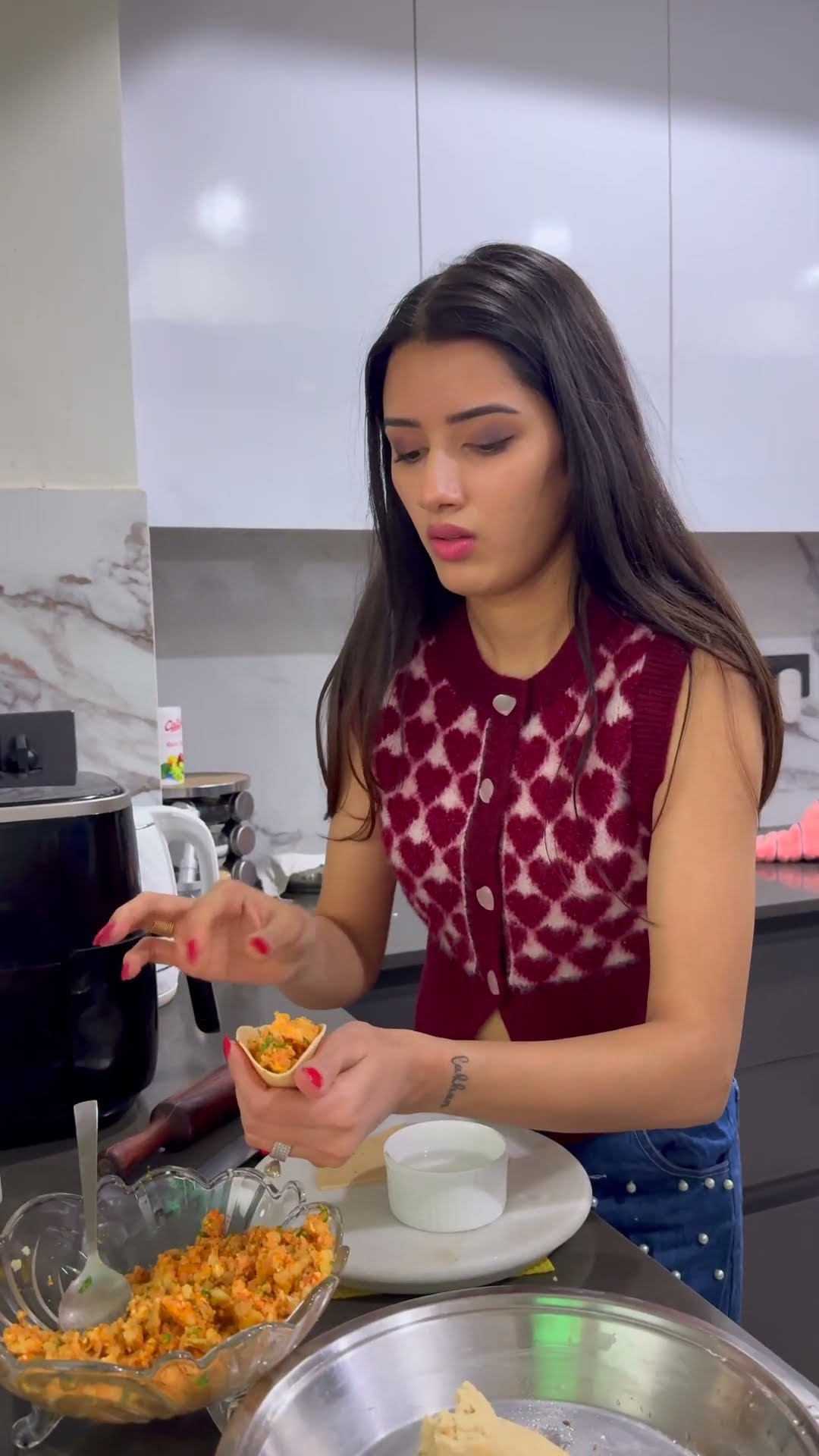 Oil Free Samosa ? #neetubisht #youtubeshorts #minivlog #cooking #trending #health #lakhneet