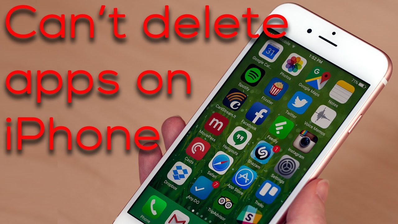 What to do if you can't delete apps on iPhone - YouTube