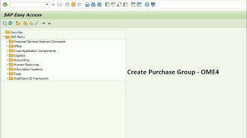 How to create Purchase Group in SAP MM